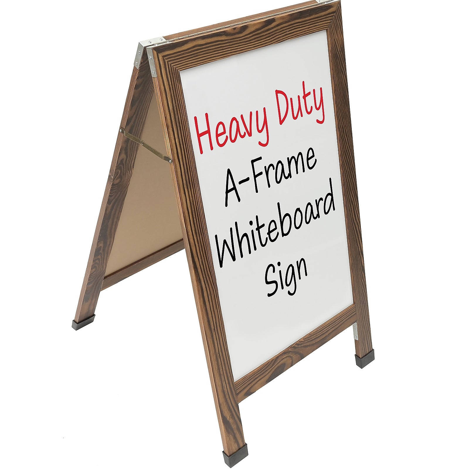 Excello Global Products Indestructible A-Frame Whiteboard, 40" x 22", Brown (EGP-HD-0538-BN)