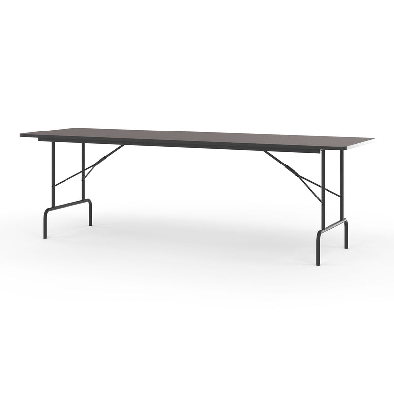 Staples 8' x 30" Wooden Heavy Duty Folding Table, Walnut (58367)