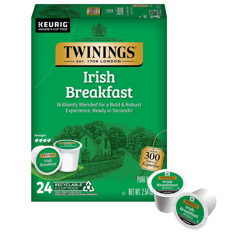 Twinings Irish Breakfast Black Tea, Keurig® K-Cup® Pods, 24/Box (TNA87303)