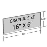 Azar Accessory Holder, 16" x 6", Horizontal, Freestanding, Clear, Acrylic (700040)