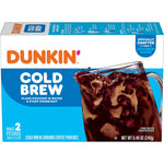 Dunkin' Cold Brew Ground Coffee Packets, 8.46 oz., 2/Box (8133400988)