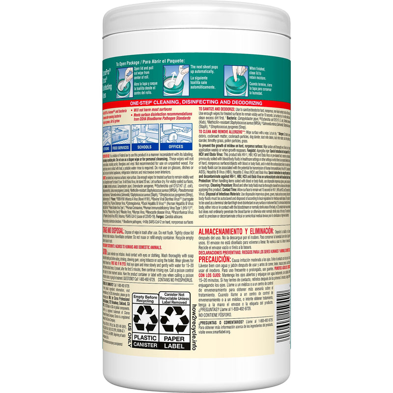 CloroxPro Disinfecting Wipes, Fresh Scent, 75 Wipes/Container (15949)