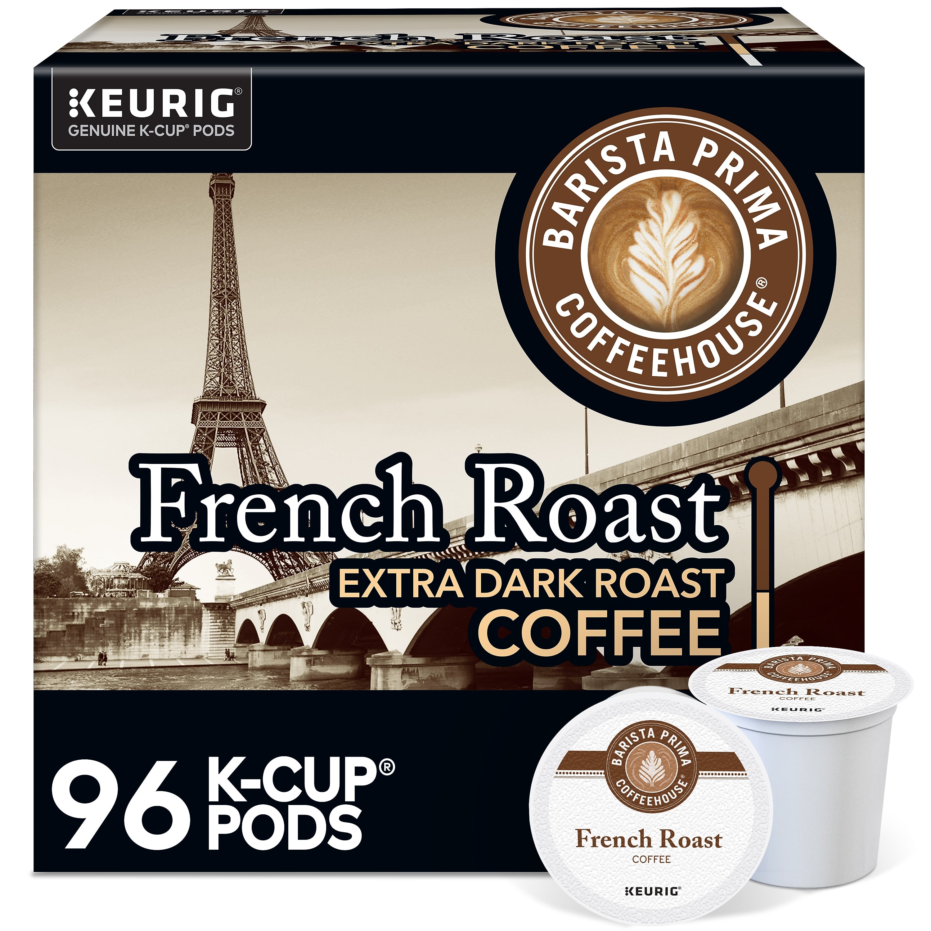 Barista Prima French Roast Coffee Keurig® K-Cup® Pods, Dark Roast, 96/Carton (6611CT)