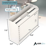 AdirOffice Steel Multipurpose Interoffice Mailbox Drop Box, Medium, White (631-02-WHI-PKG)