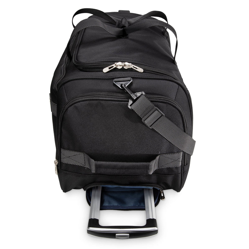 Skyway Luggage Sigma 7.0 28" Polyester Telescoping Travel Duffel with Wheels, Black (177-28-001-RDF)