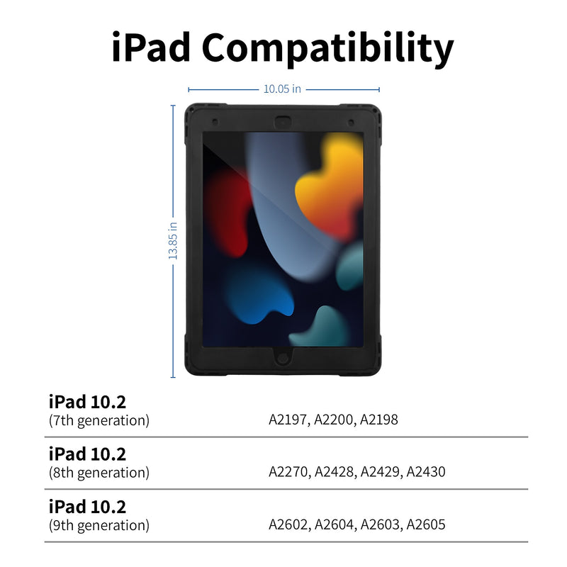 CODi Rugged Polycarbonate 10.2" Case for iPad 7th/8th/9th Generation, Black (C30705067)