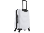DUKAP Adly 24" Hardside Suitcase, 4-Wheeled Spinner, TSA Checkpoint Friendly, White (DKADL00M-WHI)