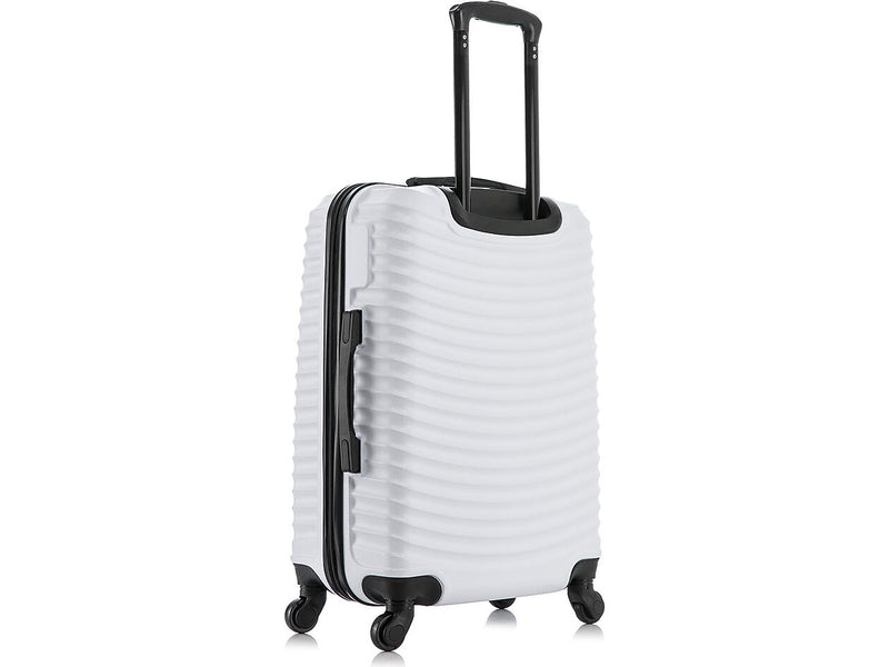 DUKAP Adly 24" Hardside Suitcase, 4-Wheeled Spinner, TSA Checkpoint Friendly, White (DKADL00M-WHI)