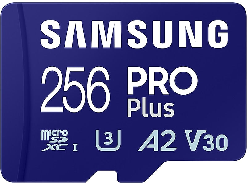 Samsung PRO Plus 256GB microSDXC Memory Card with Adapter, Class 10, UHS-I, V30 (MB-MD256SA/AM)