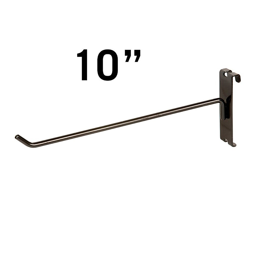 Nahanco 10" Gridwall Hook, Black, 12/Pack (GWH10B)