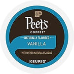 Peet's Coffee Vanilla Coffee, Keurig K-Cup Pod, Light Roast, 22/Box (5000376697)