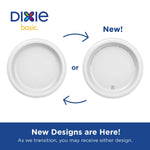Dixie Basic 8.5" Paper Plates, White, 500/Carton (DBP09WCT)