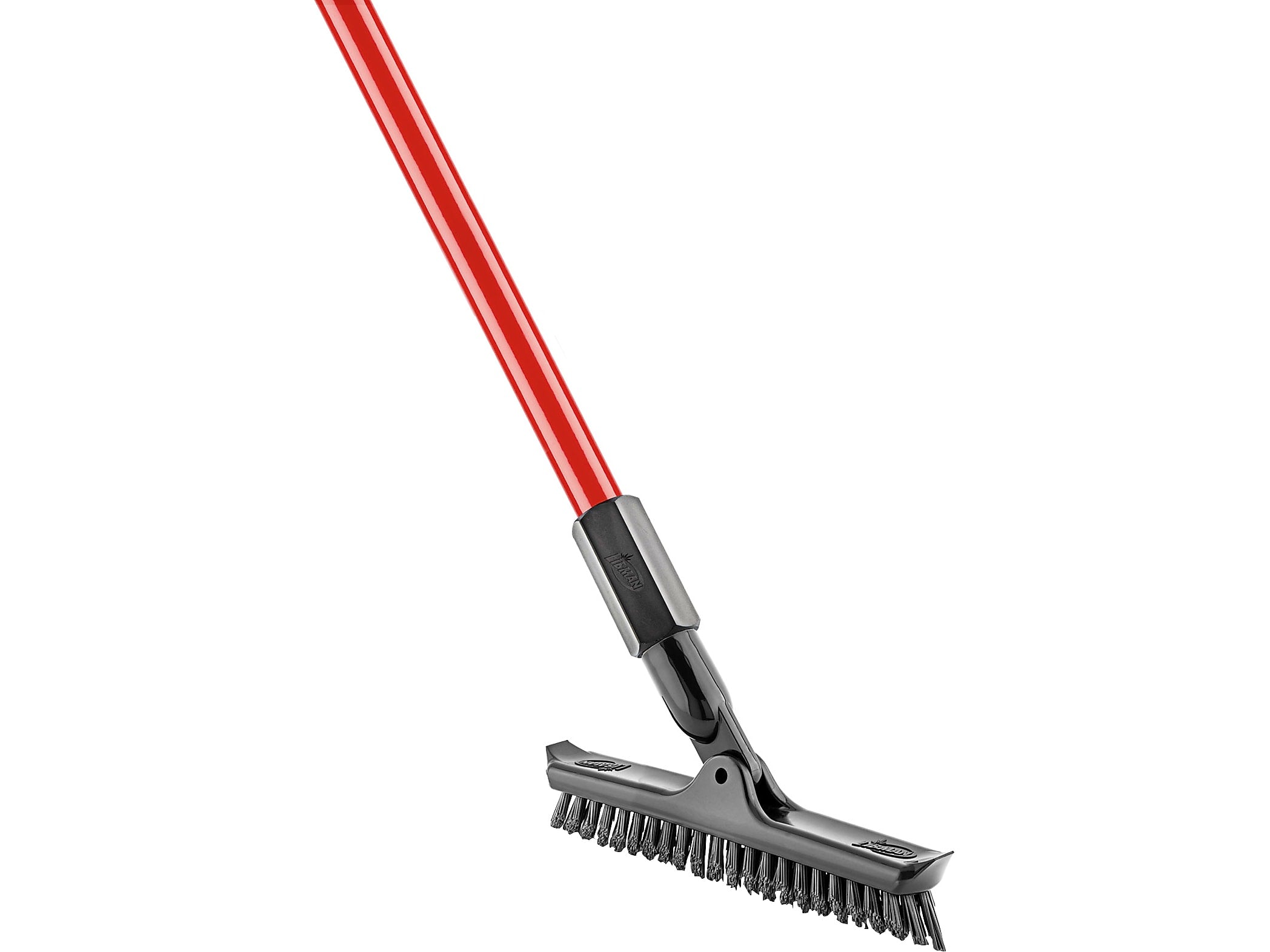 Libman 10" PET Swivel Grout and Scrub Brush, Red/Black, 6/Pack (1559)