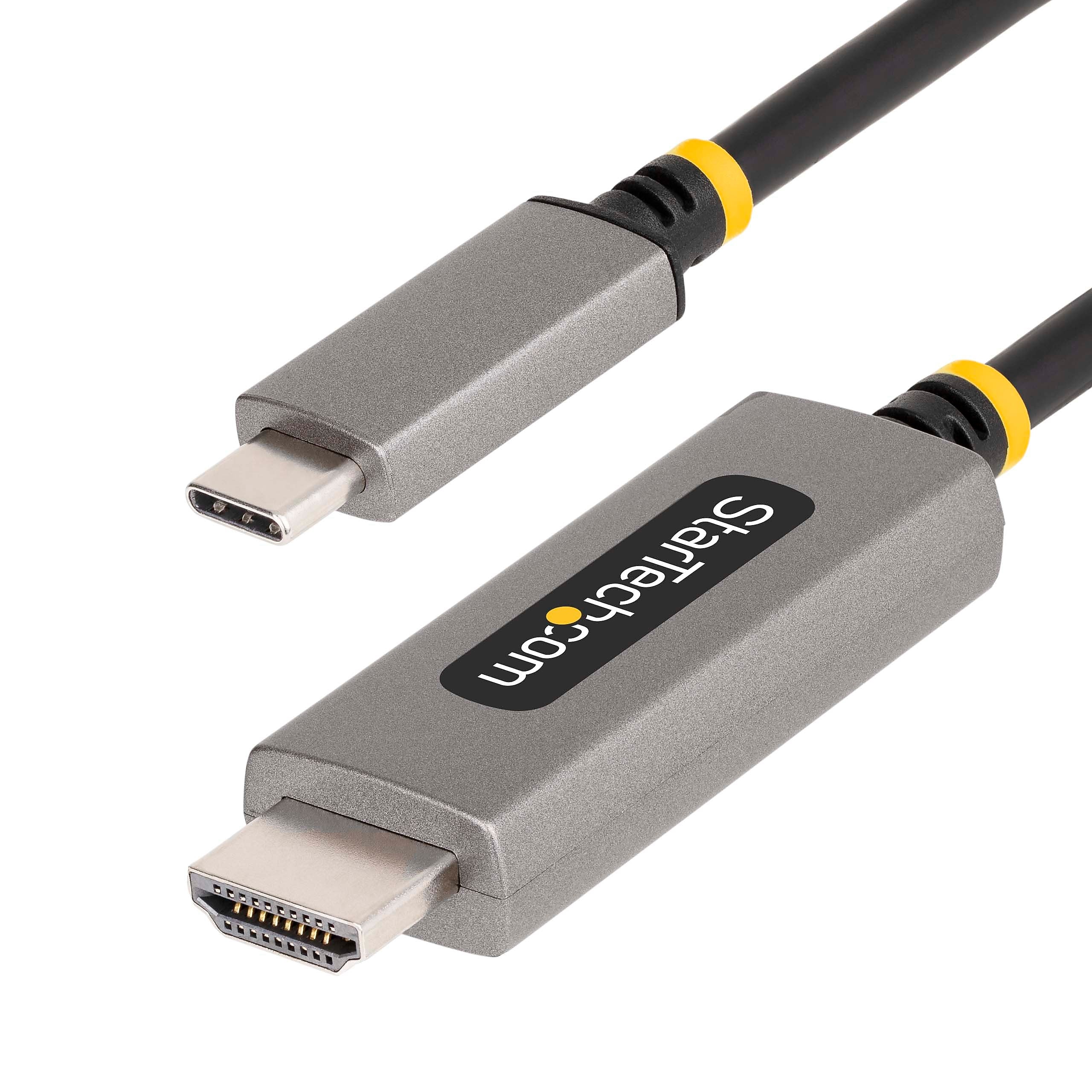 StarTech 3.3' 8K USB-C to HDMI Adapter Cable, Male to Male, Space Gray (134B-USBC-HDMI211M)