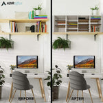 AdirOffice 24-Compartment Literature Organizer, 11.8" x 39.3", White (500-24-WHI)