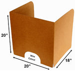 Classroom Products Foldable Cardboard Freestanding Privacy Shield, 20"H x 20"W, Kraft, 20/Box (VB2020 KR)