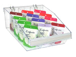 Azar 5.75" x 11.75" Pegboard 3-Compartment Medium Deep Bin Tray, Clear, 2/Pack (556130-M-DIV-2PK)