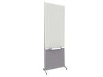 Versare ShieldWrite Level 3A Double Sided Magnetic Painted Steel Mobile Whiteboard, 2' x 6', Cloud Gray (1200006)
