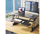 Mount-It! 38"W Manual Rectangular Adjustable Standing Desk Converter, Black (MI-15009)