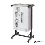 AdirOffice Expandable Blueprint Mobile Plan Center Large File Storage Hanging Rack, Black (615-BLK-KIT1)