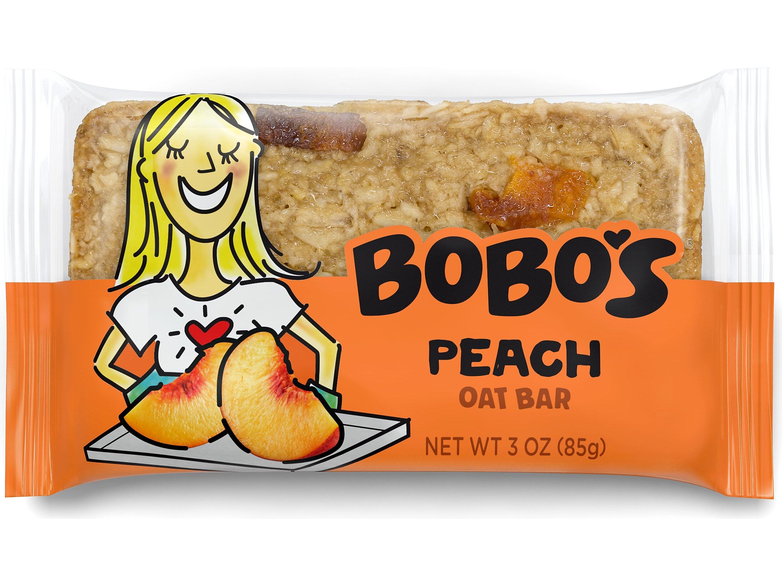 Bobo's Gluten-Free Peach Oat Bar, 36 oz., 12 Bars/Box (111-D)