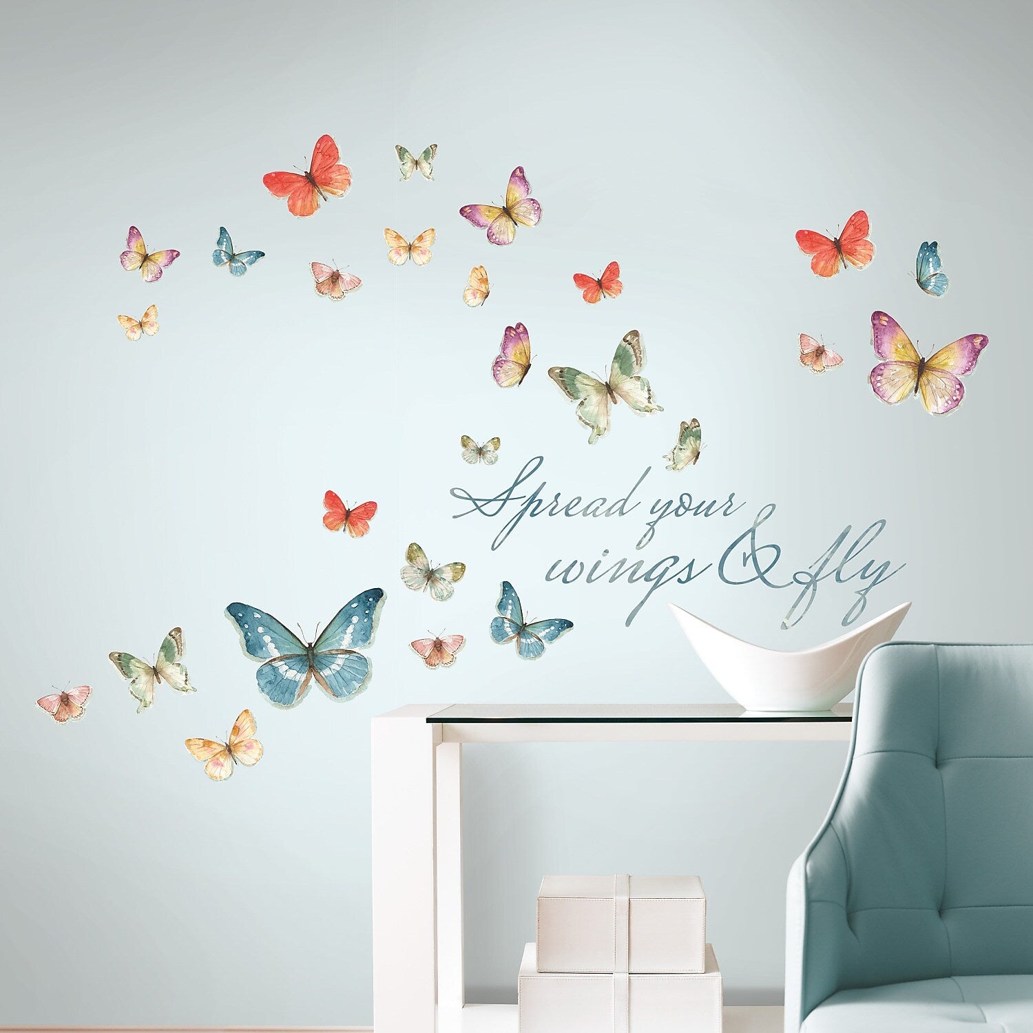 York Wallcoverings Lisa Audit Butterfly Quote Wall Decals (RMK3263SCS)