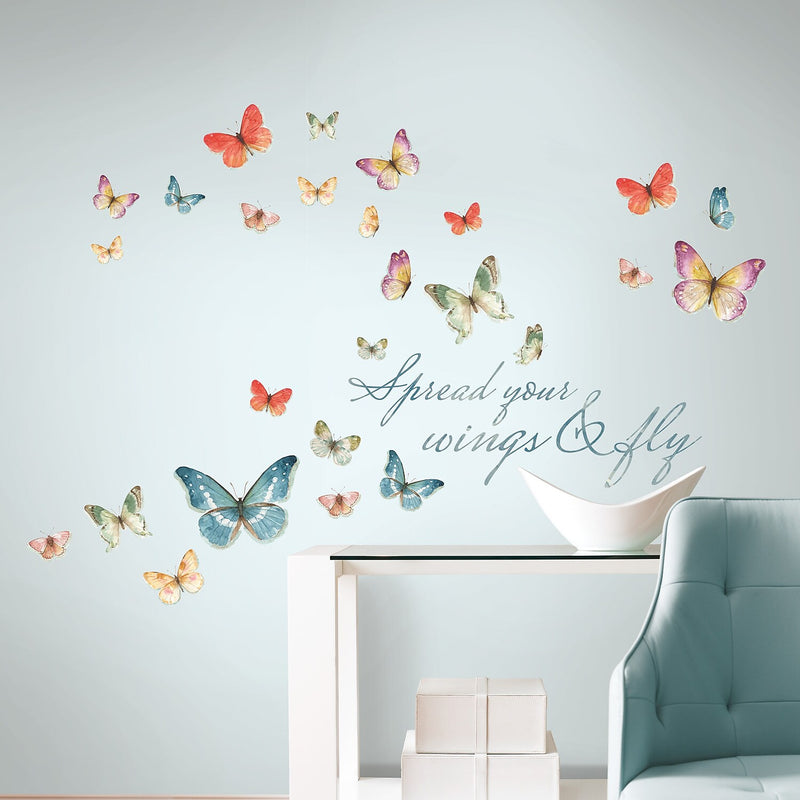 York Wallcoverings Lisa Audit Butterfly Quote Wall Decals (RMK3263SCS)