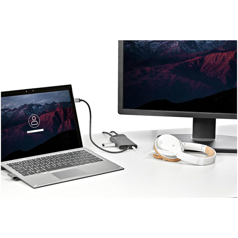 StarTech.com USB-C to HDMI/VGA/USB-A/MicroSD/SD/GbE/Audio Multiport Adapter, Male to Female, 100W PD, Mini Dock (DKT30CHVAUSP)