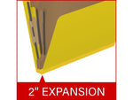 Medical Arts Press Pressboard Classification Folder, 2 Dividers, 2" Expansion, Letter Size, Yellow, 10/Box (DV-T42-26-3YLW)