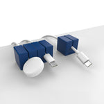 Function101 Cable Blocks, Magnetic Cable Organizers, Blue, 3/Pack (F101-CBXL3)