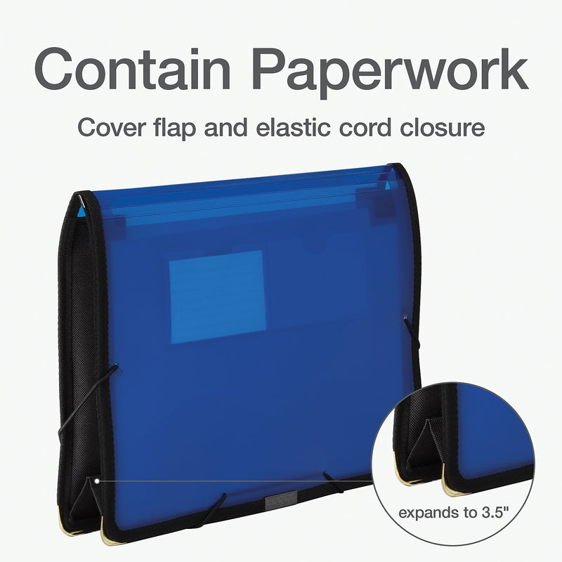 Pendaflex UltraColor Poly Expanding Wallet with Elastic Closure, Letter, Blue (84041BL)