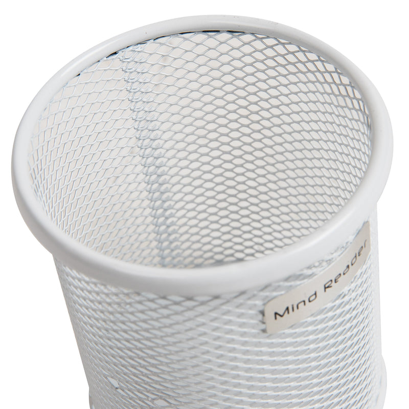 Mind Reader Metal Pen and Accessory Holder Desk Organizer, White, 3-Pieces (CLIPMESH3-WHT)