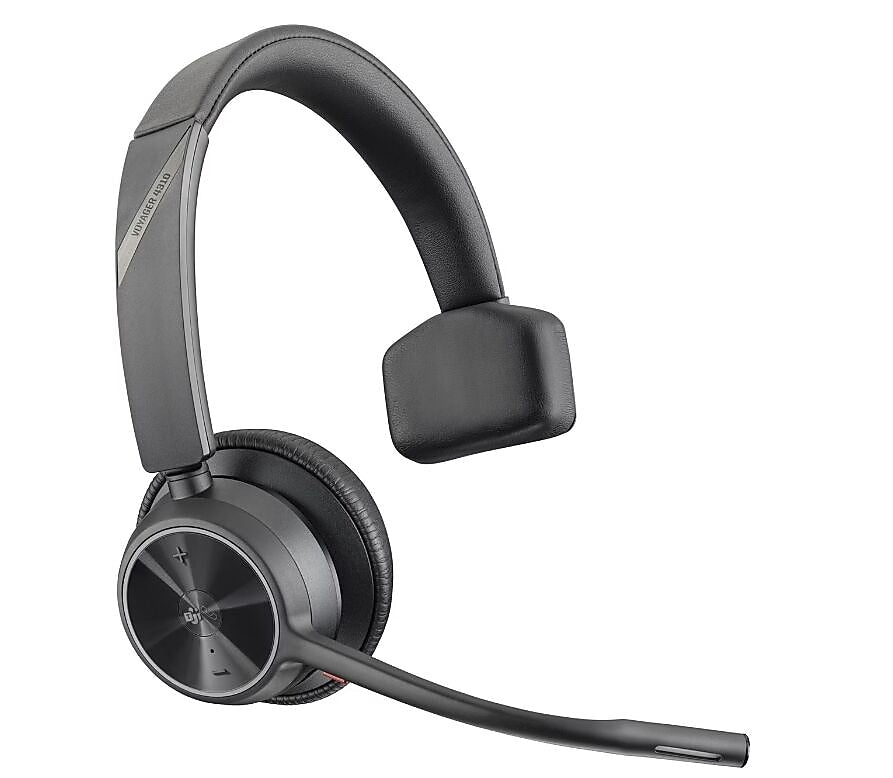Poly Voyager 4310 Noise Canceling On-Ear Headset, Bluetooth, Black (77Y95AA)