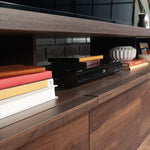 Sauder Harvey Park Credenza TV Stand, Screens up to 86", Grand Walnut (433787)