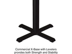 Correll Square-Shaped Dry-Erase Markerboard Cafe Table, 36" x 36", Frosty White/Black (BXB36DES-80)
