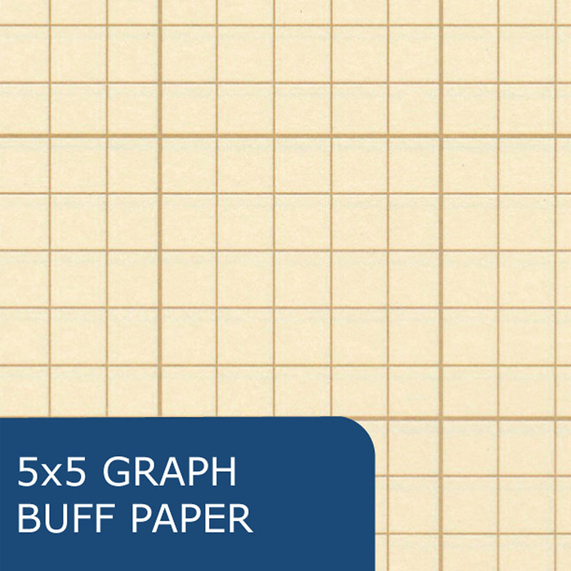 Roaring Spring Paper Products Engineer Calculation Graph Pad, 8.5" x 11", Graph Ruled, Manila, 100 Sheets/Pad (95182)