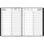 2026 AT-A-GLANCE 8.5" x 11" Daily Appointment Book, Faux Leather Cover, Black (70-222-05-26)