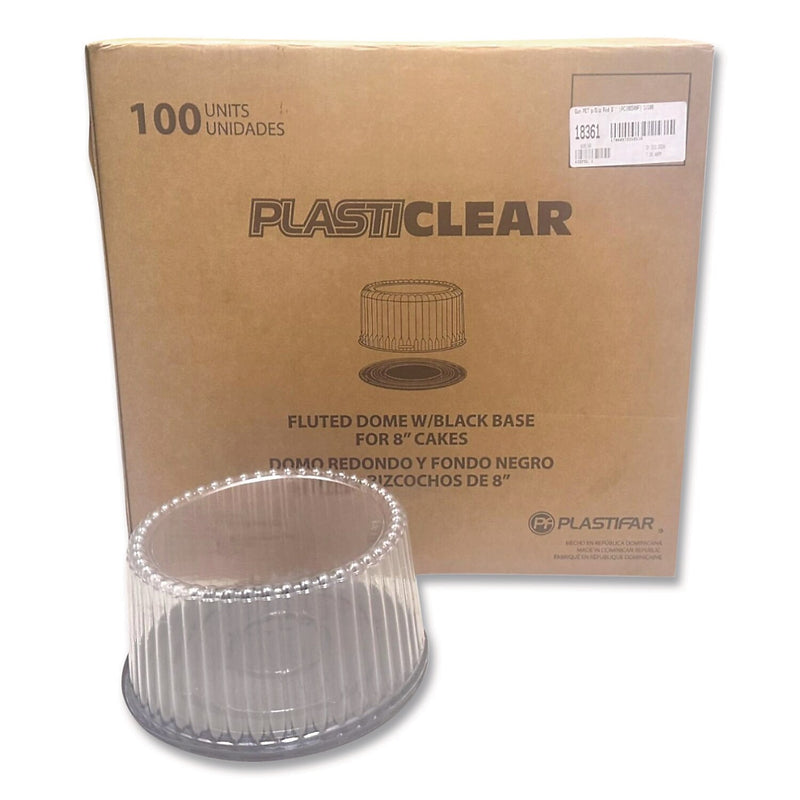 Plastifar 8" Cake Container, 9.7" x 5", 100/Carton (18361)