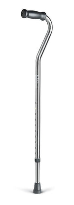 Medline Guardian Single Point Handle Canes, Contoured Handle, Chrome, 6/Pack (G5355)
