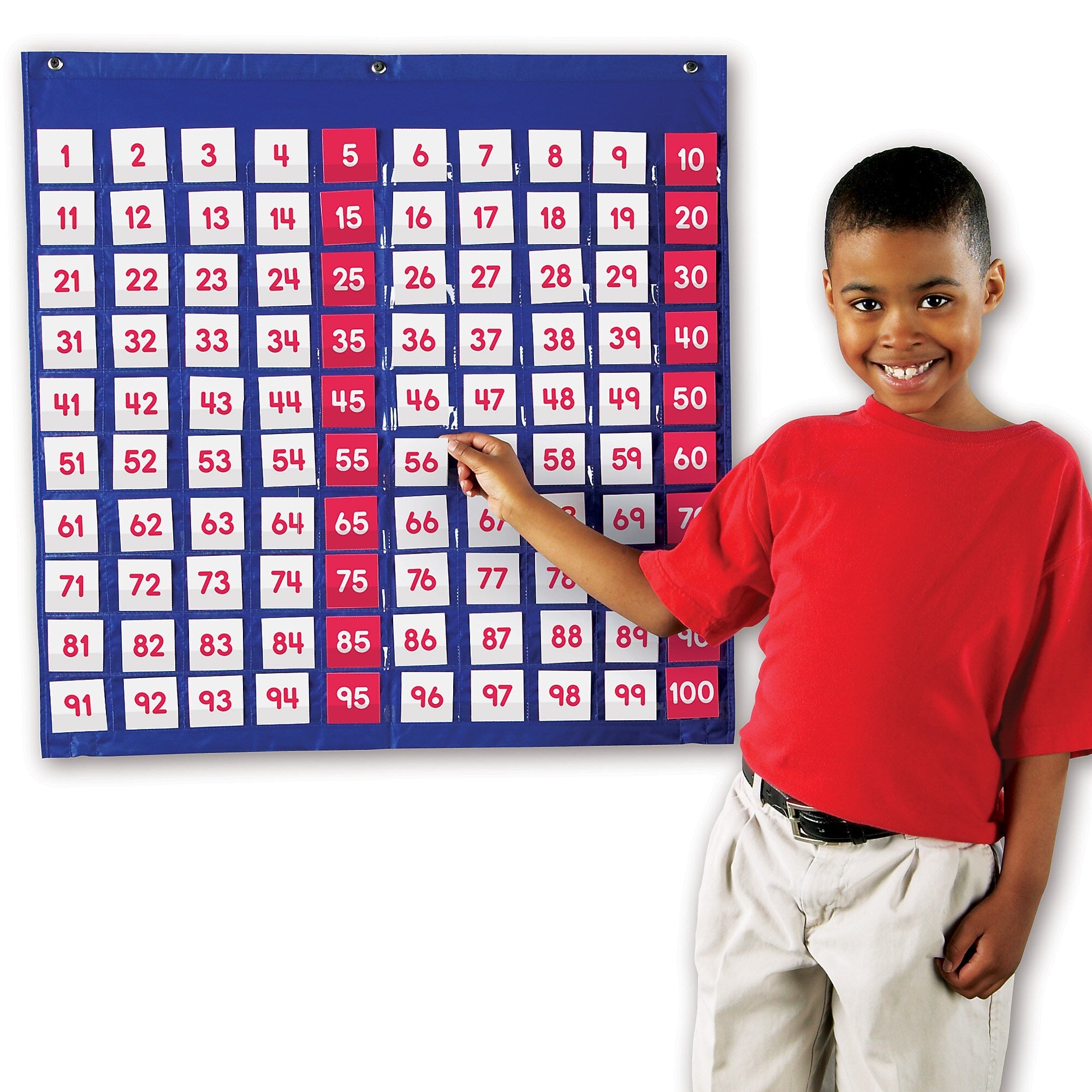 Learning Resources Hundreds Pocket Chart, 26"W x 27-1/2"H (LER2208)
