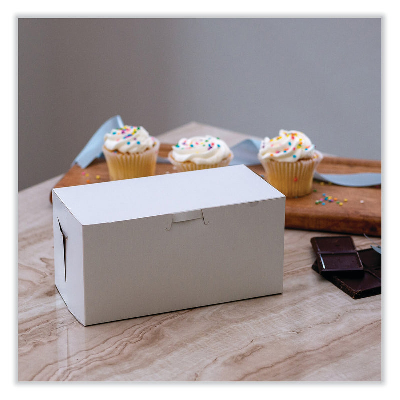 SCT White One-Piece Non-Window Bakery Boxes, Standard, 9 x 5 x 4, White, Paper, 250/Bundle