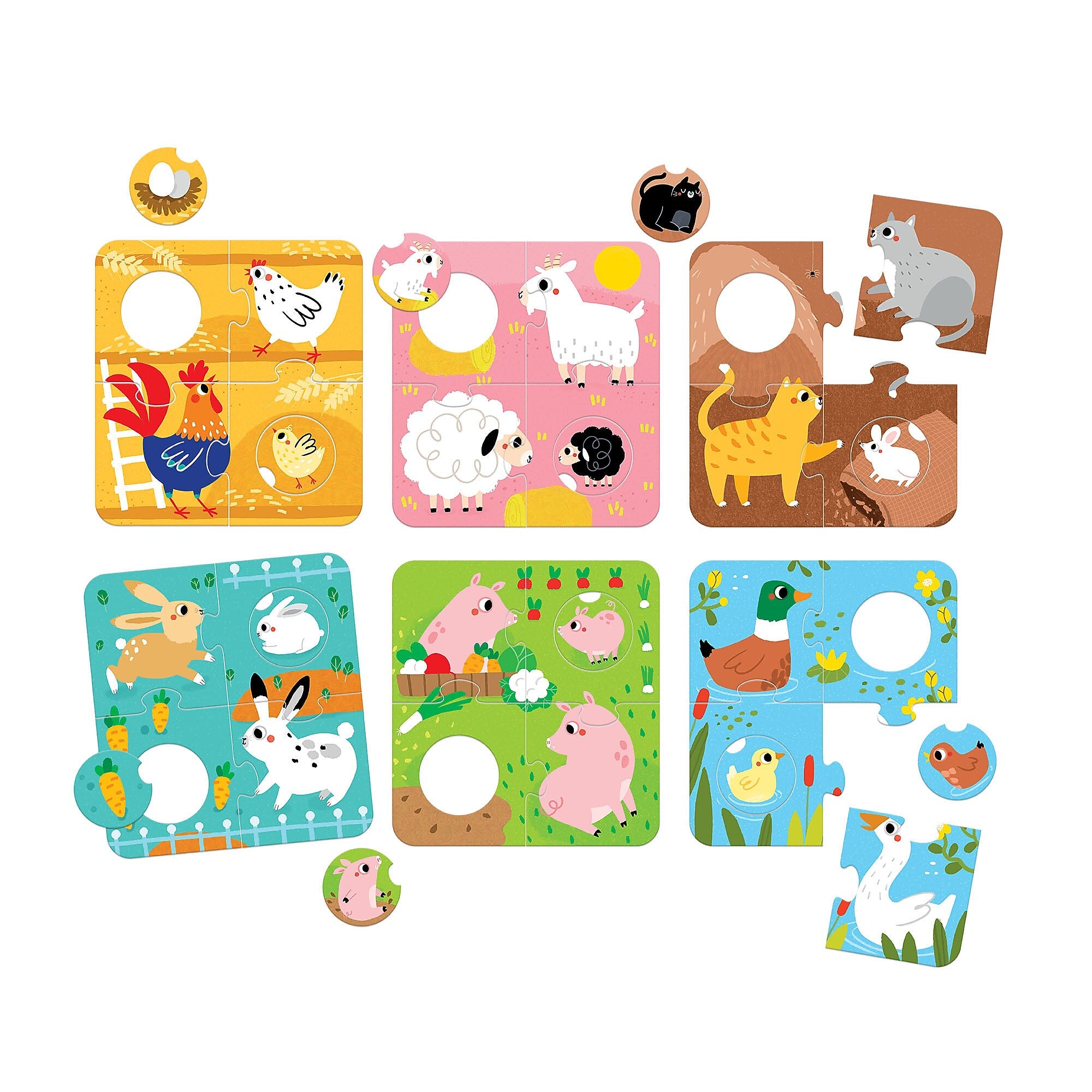Banana Panda Match the Farm Animals Puzzles, 6/Set (BPN49168)