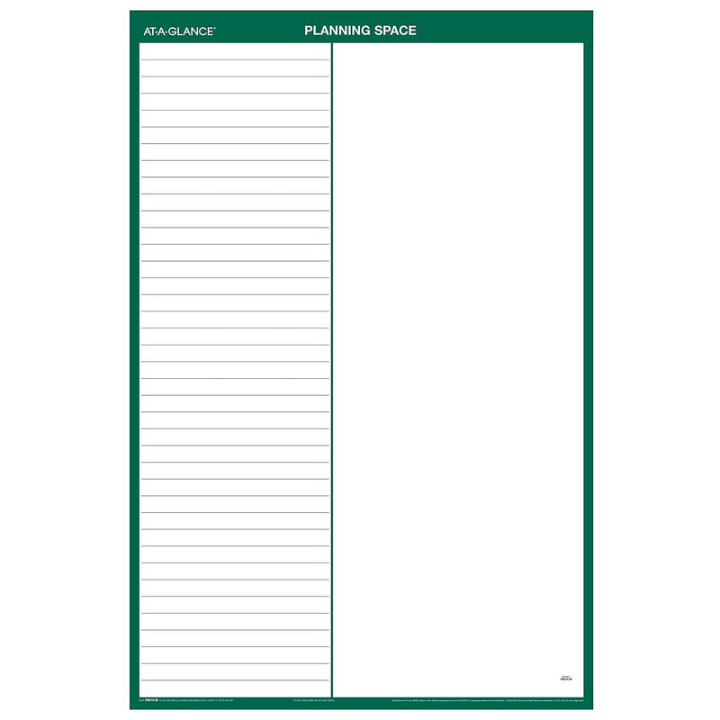 2026 AT-A-GLANCE 24" x 36" Yearly Dry Erase Wall Calendar, Reversible, White/Green (PM210-28-26)
