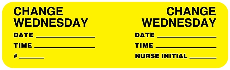 Wednesday Change Reminder Label
