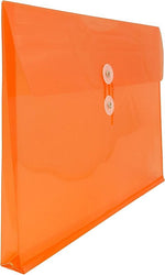 JAM Paper Premium Plastic Document File, Letter, Orange, 3/Pack (218B1ORX3)