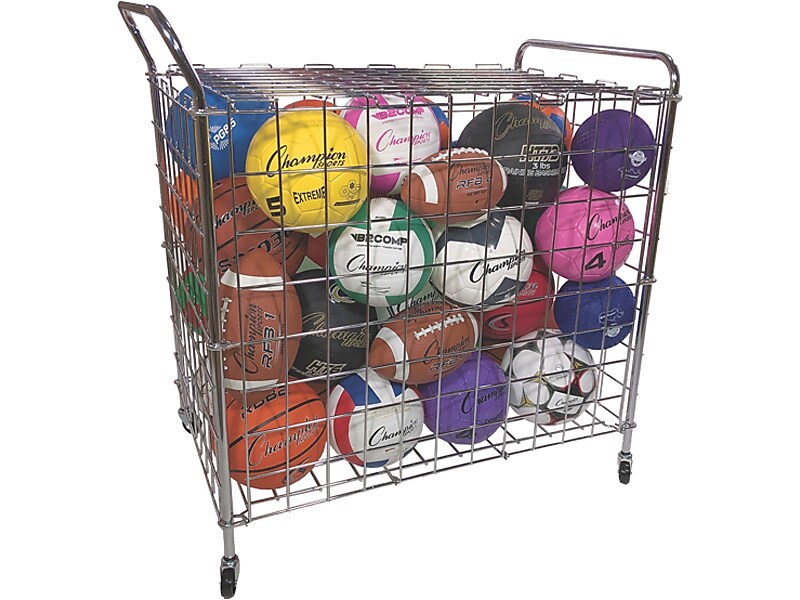 Champion Sports Portable Ball Locker, Silver (BLX)
