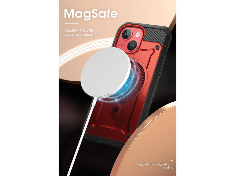 SupCase Unicorn Beetle PRO MAG Rugged Case for iPhone 15, Metallic Red (SUP-iPhone2023-6.1-MagPro-SP-Ruddy)