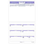 2026 AT-A-GLANCE Flip-A-Week 7" x 5.5" Weekly Desk Calendar Refill Pages, White/Blue (SW705X-50-26)