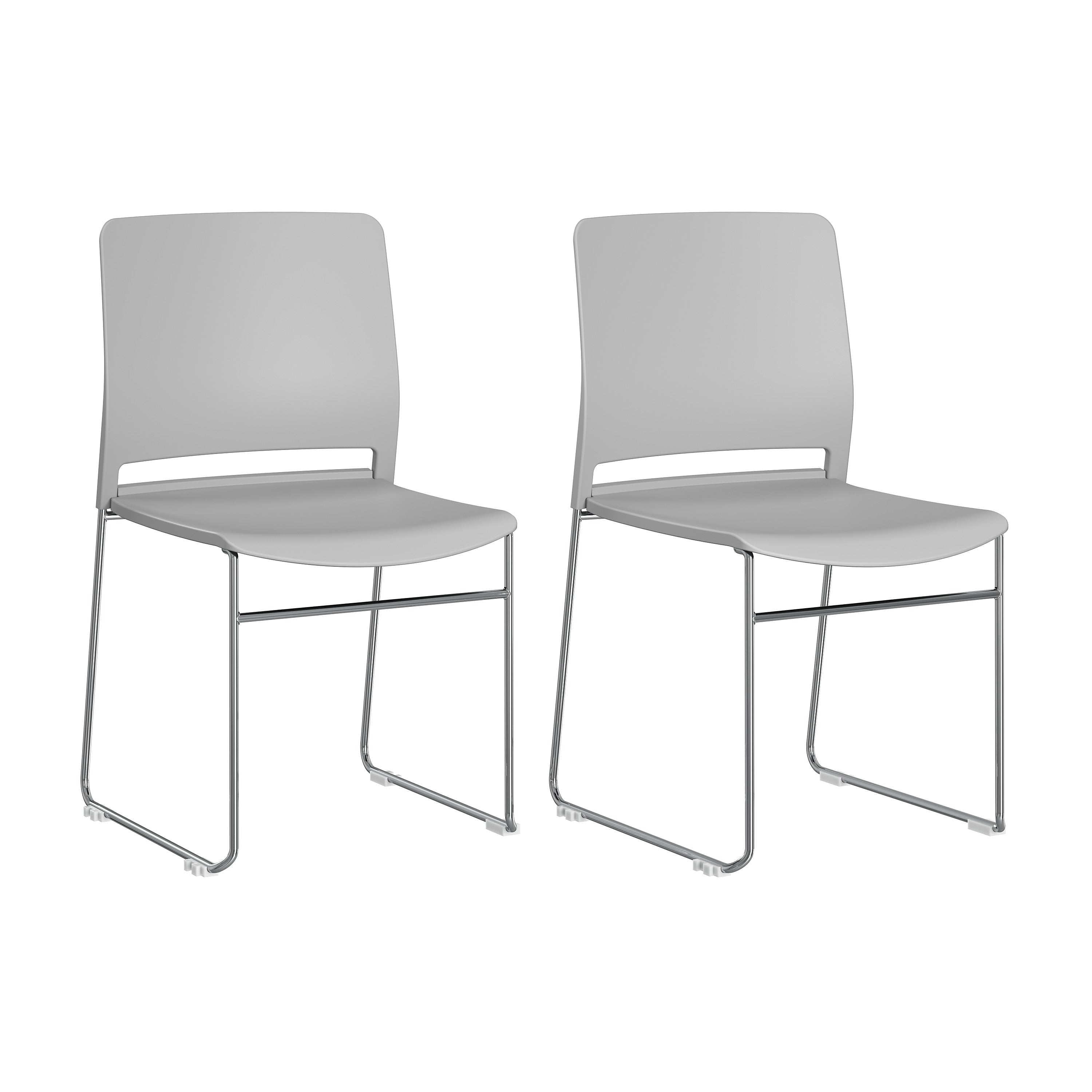 Bush Business Furniture Envision Stackable Chairs, Gray, 2/Set (CH4003LGP-03)