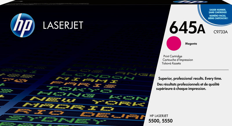 HP 645A Magenta Standard Yield Toner Cartridge, Prints Up to 12,000 Pages (C9733A)